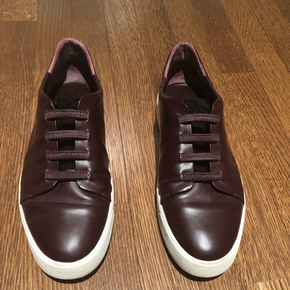 Vince Sherpa Flap Leather Sneakers